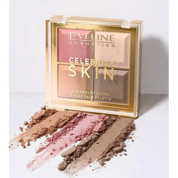 EVELINE Celebrity Skin wielofunkcyjna paleta do konturowania 4w1 16g