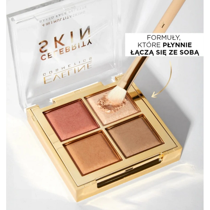 EVELINE Celebrity Skin wielofunkcyjna paleta do konturowania 4w1 16g