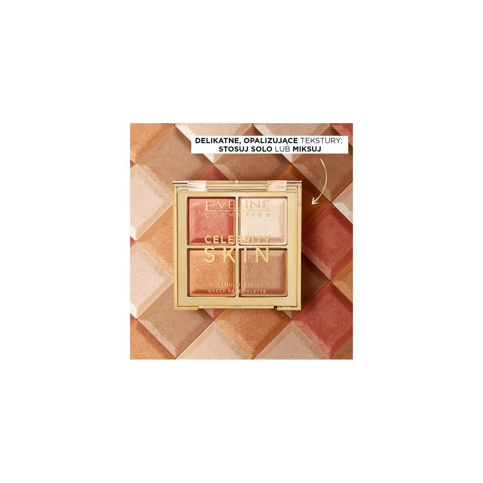 EVELINE Celebrity Skin wielofunkcyjna paleta do konturowania 4w1 16g