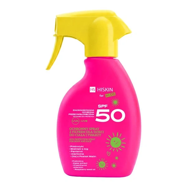 HISKIN spray ochronny z filtrem SPF50 dla dzieci do ciała i twarzy 250ml