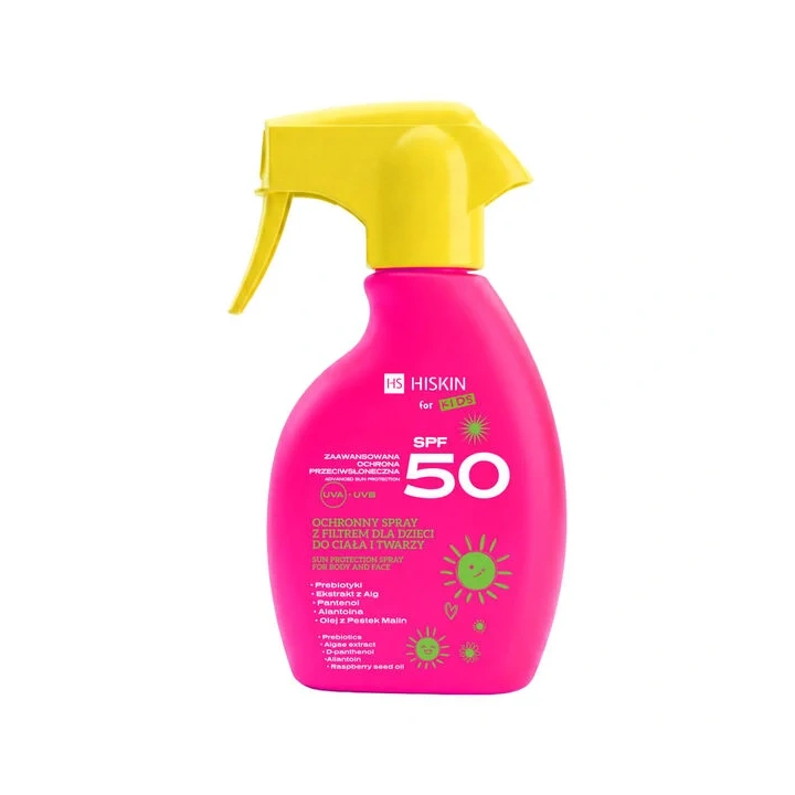HISKIN spray ochronny z filtrem SPF50 dla dzieci do ciała i twarzy 250ml