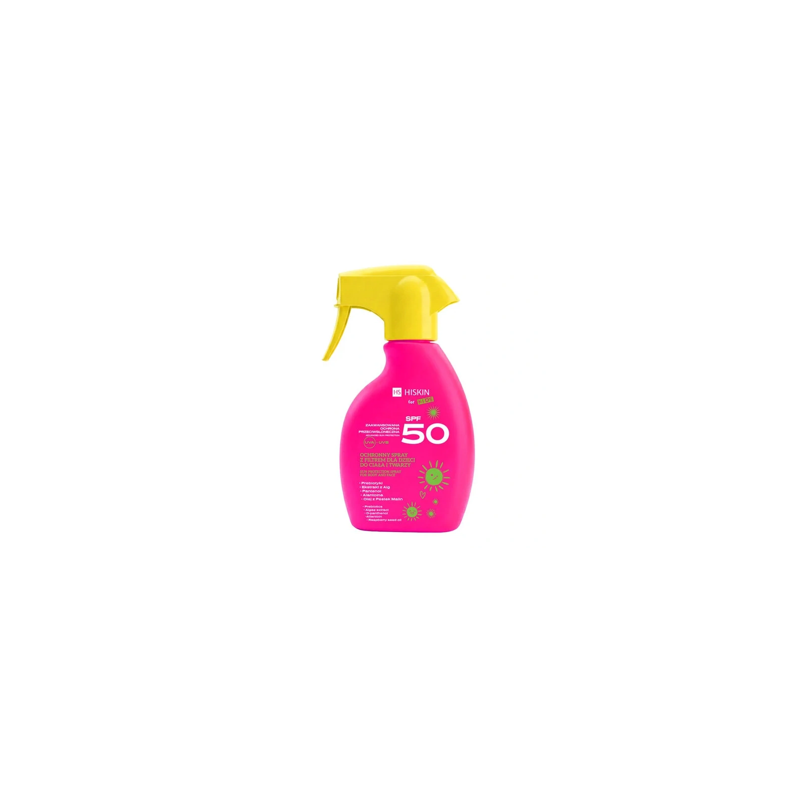 HISKIN spray ochronny z filtrem SPF50 dla dzieci do ciała i twarzy 250ml