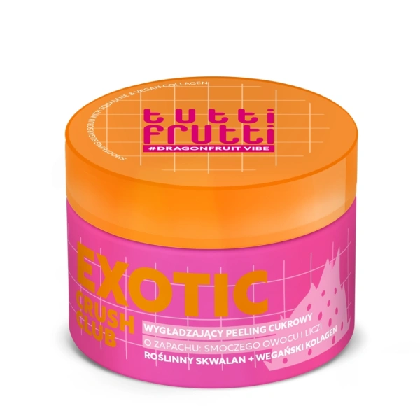 Farmona FARMONA Tutti Frutti Exotic Crush Club wygładzający peeling cukrowy Smoczy Owoc i Liczi 250ml
