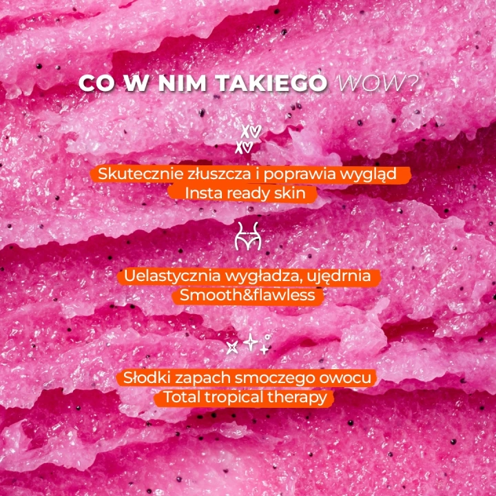 FARMONA Tutti Frutti Exotic Crush Club wygładzający peeling cukrowy Smoczy Owoc i Liczi 250ml