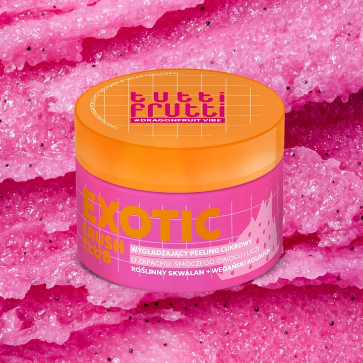 FARMONA Tutti Frutti Exotic Crush Club wygładzający peeling cukrowy Smoczy Owoc i Liczi 250ml