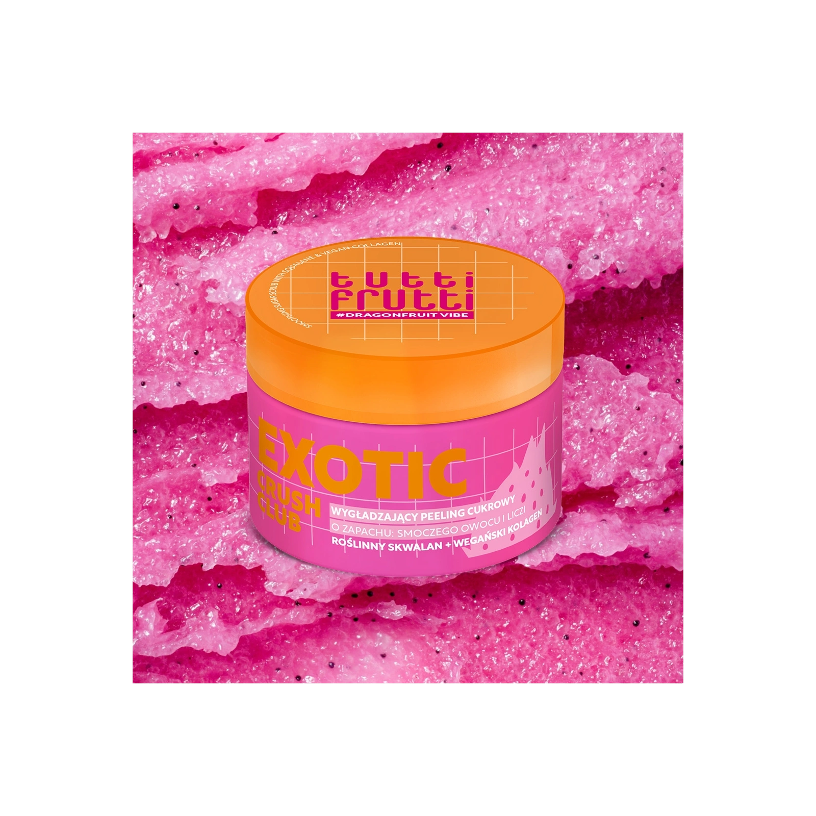 FARMONA Tutti Frutti Exotic Crush Club wygładzający peeling cukrowy Smoczy Owoc i Liczi 250ml