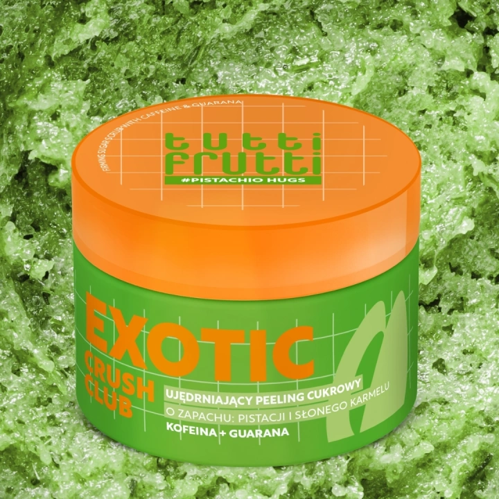 FARMONA Tutti Frutti Exotic Crush Club ujędrniający peeling cukrowy Pistacja i Słony Karmel 250ml