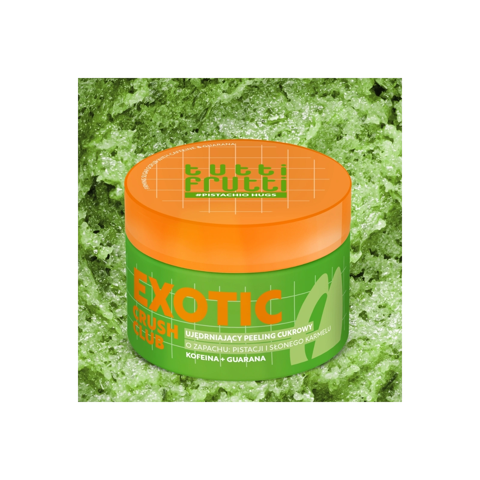 FARMONA Tutti Frutti Exotic Crush Club ujędrniający peeling cukrowy Pistacja i Słony Karmel 250ml