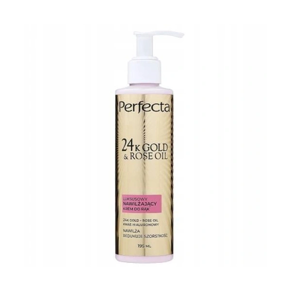 DAX PERFECTA 24k Gold & Rose Oil luksusowy krem do rąk nawilżający 195ml