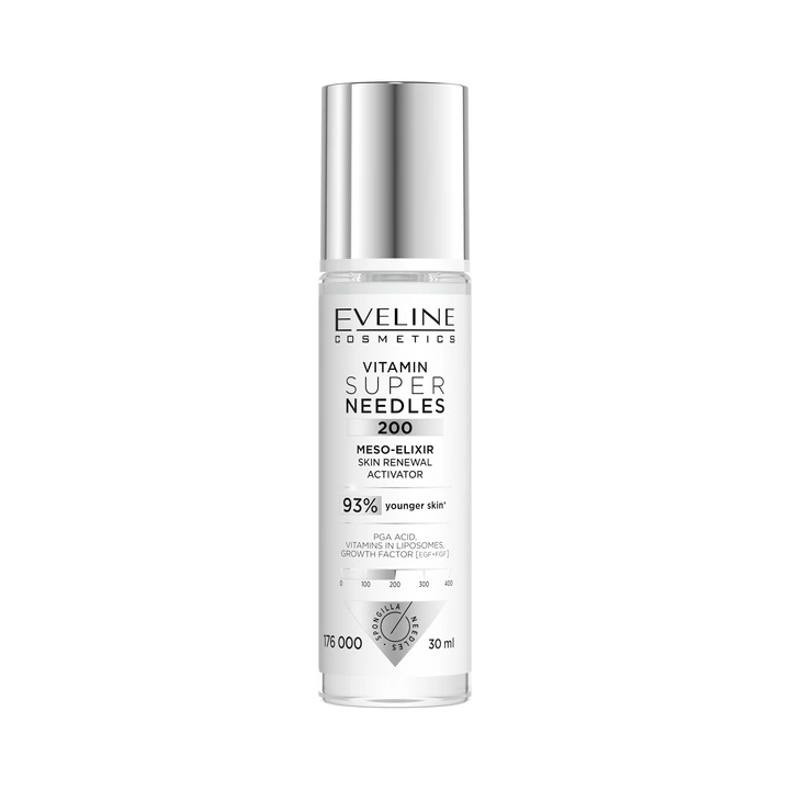 EVELINE Vitamin Super Needles 200 mezo-eliksir aktywator odnowy skóry 50ml