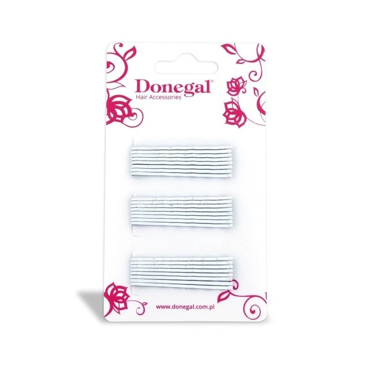 DONEGAL Wsuwki do włosów Białe 24szt FA-5503