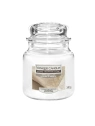 YANKEE CANDLE Home Inspiration Średnia świeca w słoiku WHITE LINEN & LACE 340g