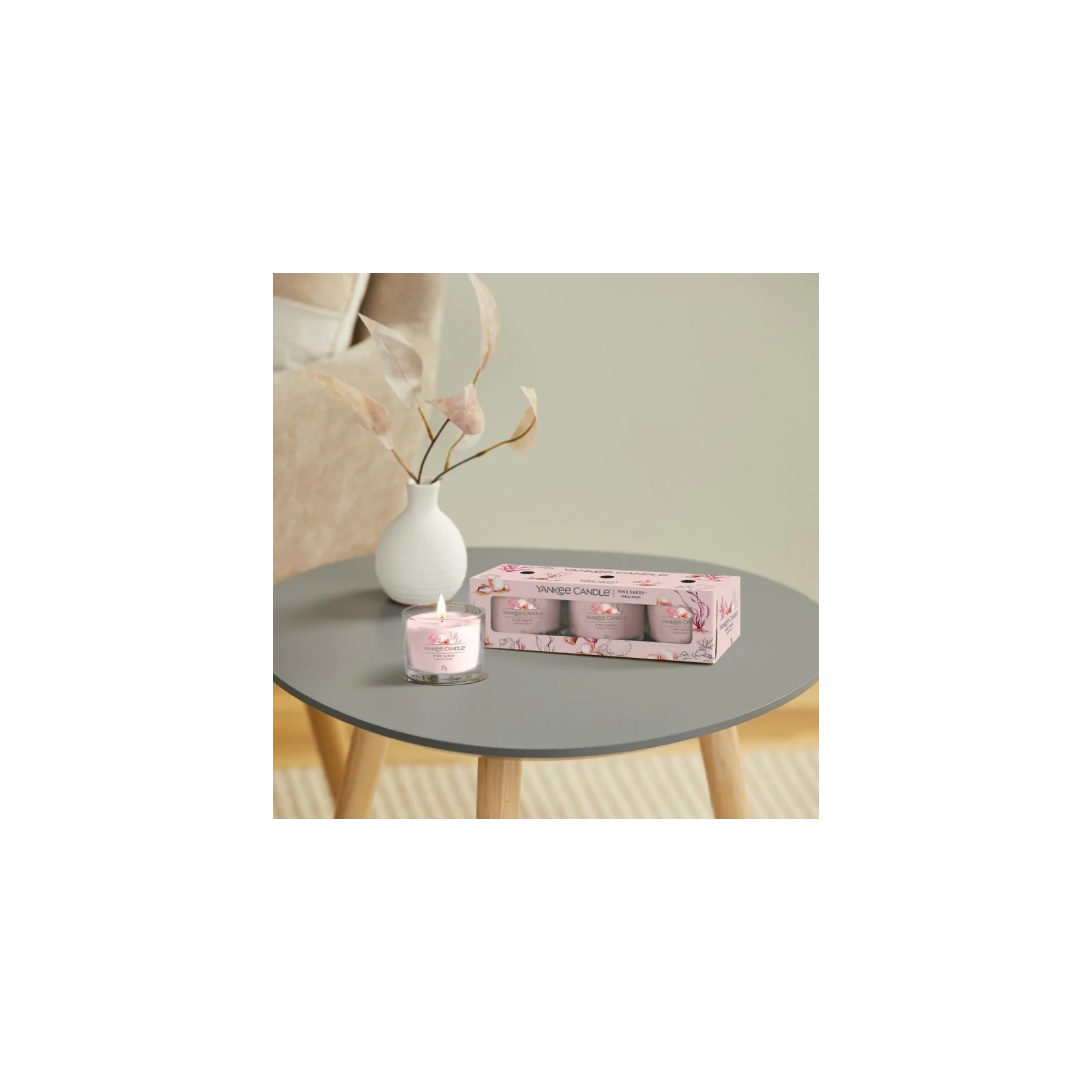 YANKEE CANDLE Signature Mini Zestaw 3 świec w słoiku PINK SANDS 3x37g