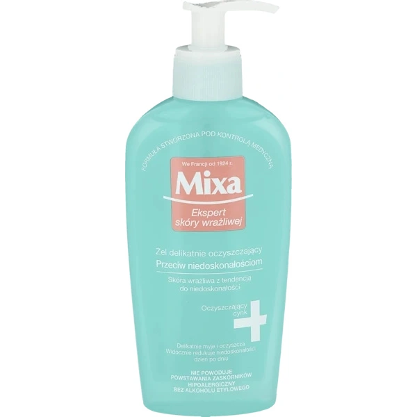MIXA Przeciw Niedoskonałościom żel delikatnie oczyszczający 200ml