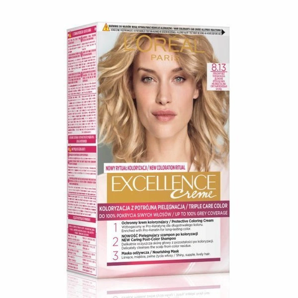 LOREAL Excellence Creme farba do włosów 8.13