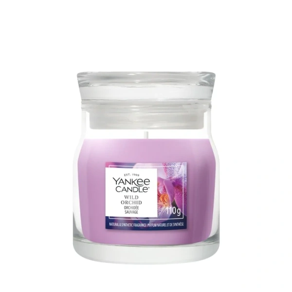 YANKEE CANDLE Signature Mała świeca w słoiku WILD ORCHID 110g