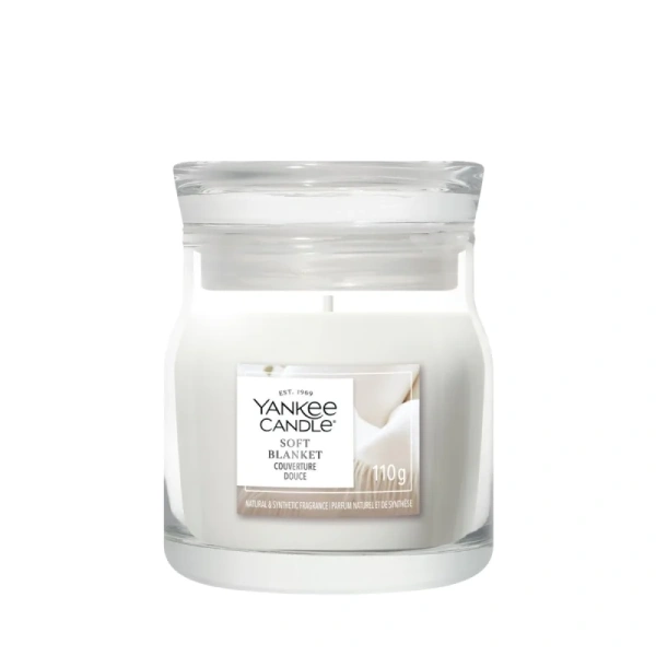 YANKEE CANDLE Signature Mała świeca w słoiku SOFT BLANKET 110g