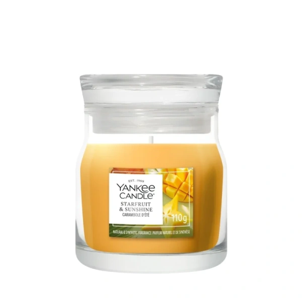 YANKEE CANDLE Signature Mała świeca w słoiku STARFRUIT & SUNSHINE 110g