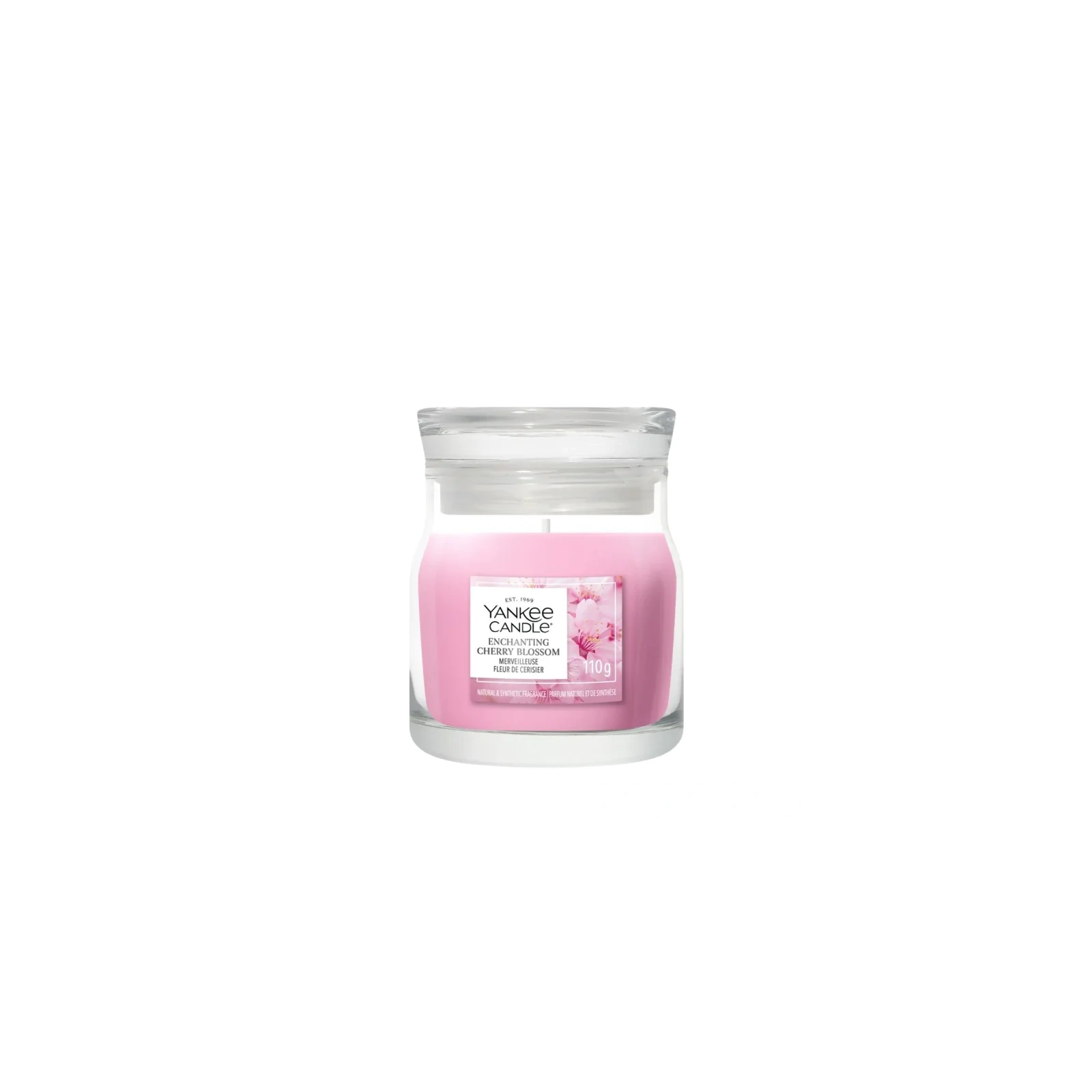 YANKEE CANDLE Signature Mała świeca w słoiku ENCHANTING CHERRY BLOSSOM 110g