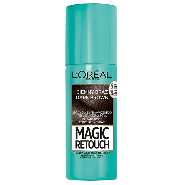 LOREAL Magic Retouch spray maskujący odrosty Ciemny Brąz 75ml