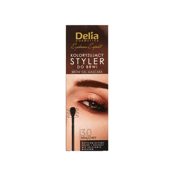 DELIA Eyebrow Expert Styler do brwi 3.0 Brązowy 11ml