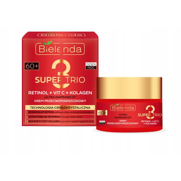 BIELENDA Super Trio krem przeciwzmarszczkowy 60+ 50ml