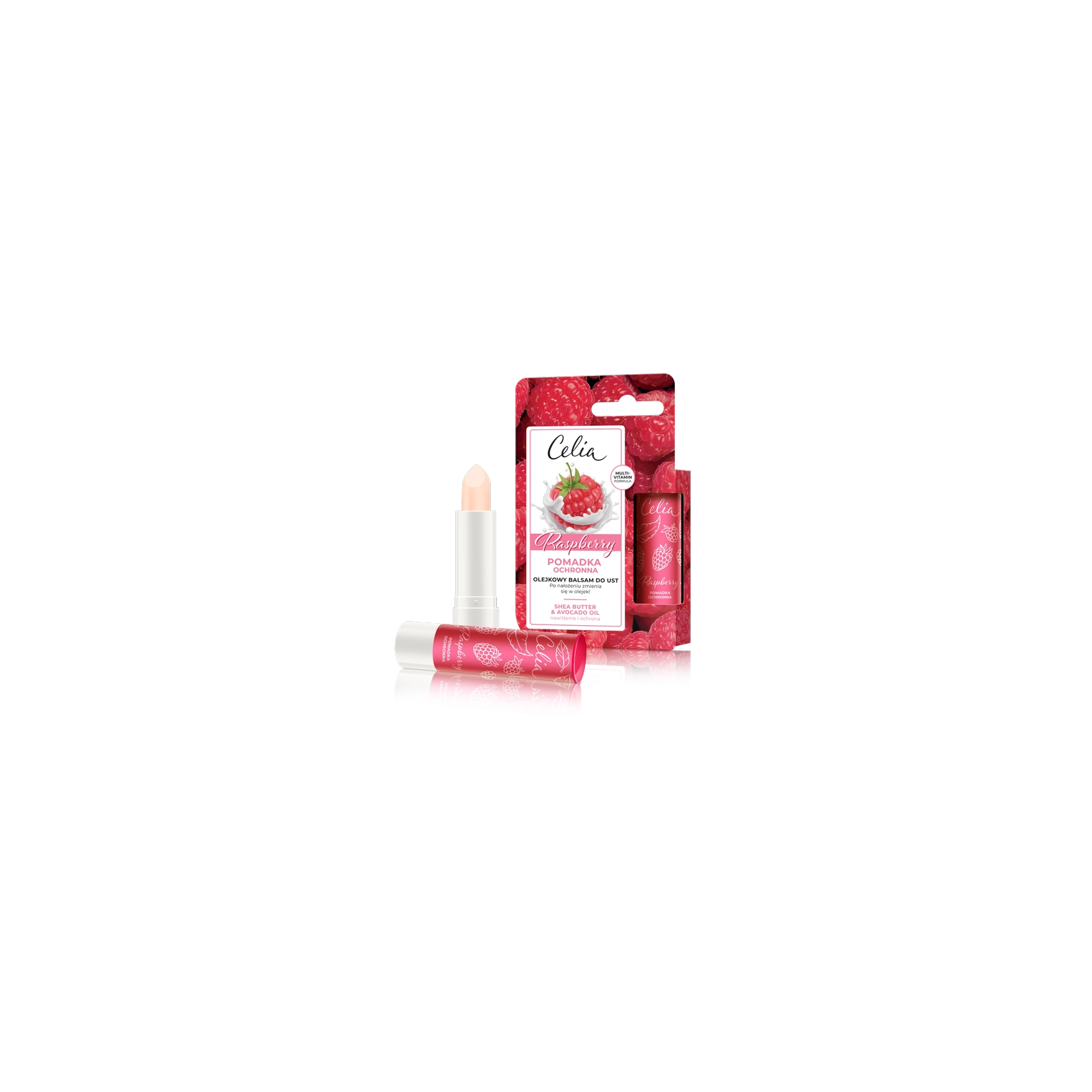 CELIA Olejkowy Balsam Do Ust pomadka ochronna Raspberry 4g