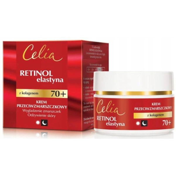 CELIA Retinol Elastyna 70+ krem do twarzy przeciwzmarszczkowy z kolagenem 50ml