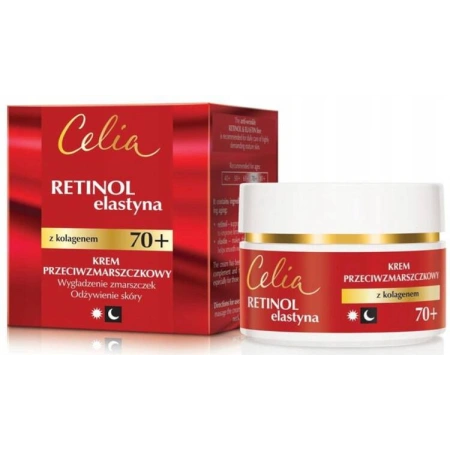 CELIA Retinol Elastyna 70+ krem do twarzy przeciwzmarszczkowy z kolagenem 50ml