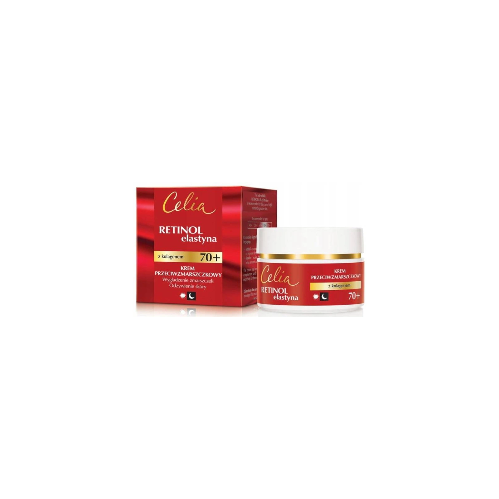 CELIA Retinol Elastyna 70+ krem do twarzy przeciwzmarszczkowy z kolagenem 50ml