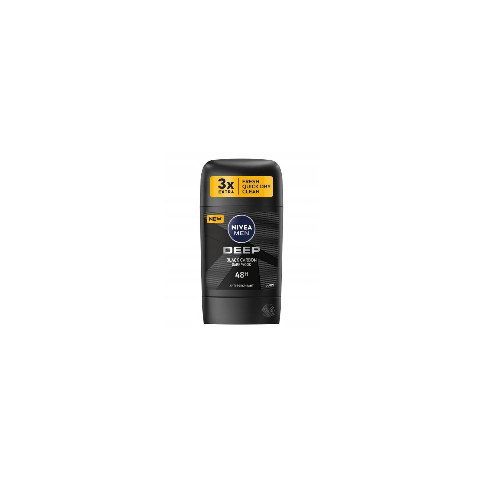 NIVEA Men dezodorant antyperspirant w sztyfcie 72h Deep Black Carbon 50ml