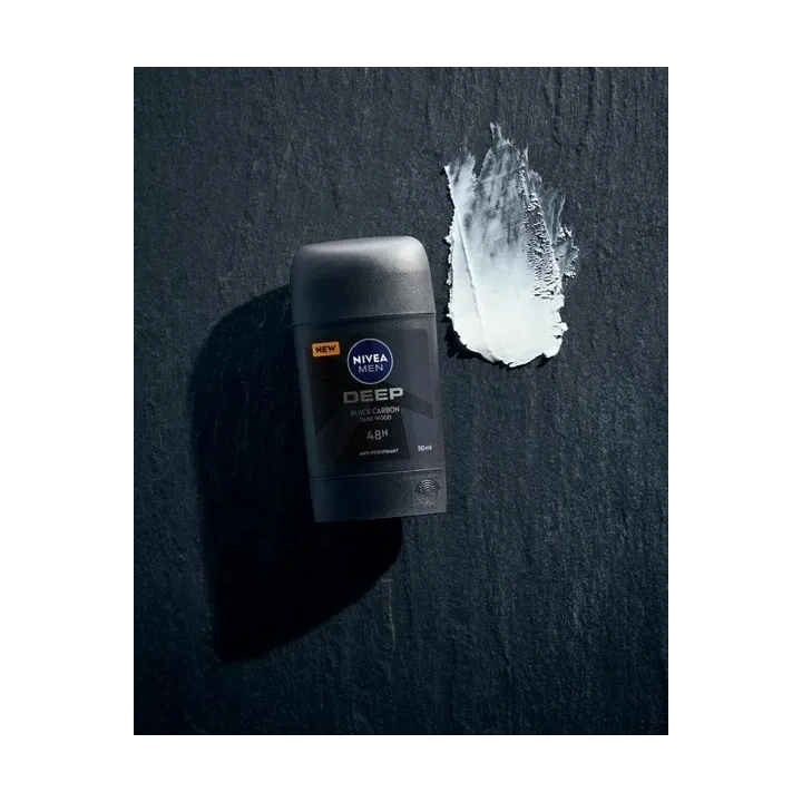 NIVEA Men dezodorant antyperspirant w sztyfcie 72h Deep Black Carbon 50ml