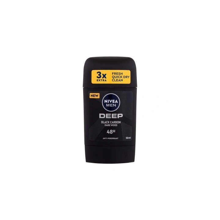 NIVEA Men dezodorant antyperspirant w sztyfcie 72h Deep Black Carbon 50ml