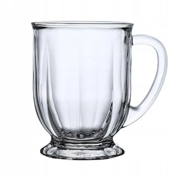 ECARLA kubek z uchem szklanka duża 400ml SZK159