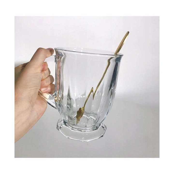 ECARLA kubek z uchem szklanka duża 400ml SZK159