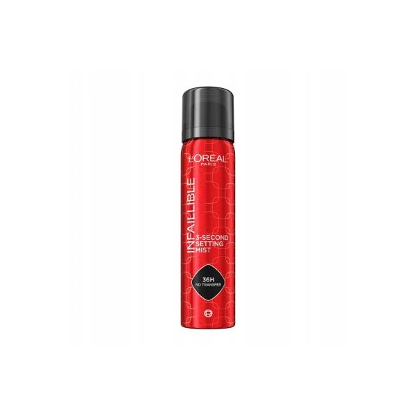 LOREAL Infaillible Setting Mist mgiełka spray utrwalająca makijaż 3-sekundowy 75ml