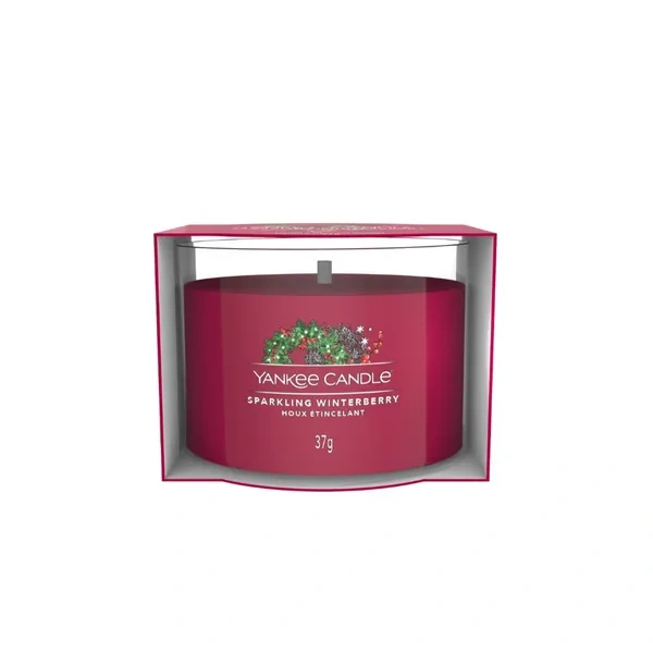 YANKEE CANDLE Signature Mini świeca w słoiku SPARKLING WINTERBERRY 37g