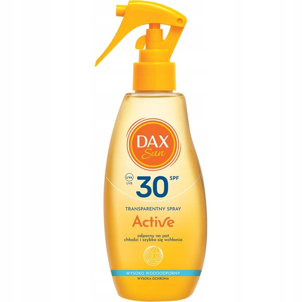 DAX Sun wodoodporny spray ochronny transparentny Active SPF30 200ml
