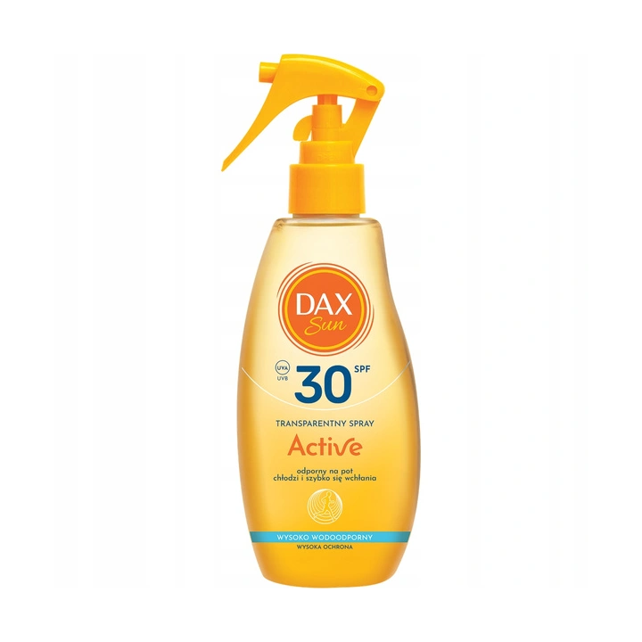 DAX Sun wodoodporny spray ochronny transparentny Active SPF30 200ml