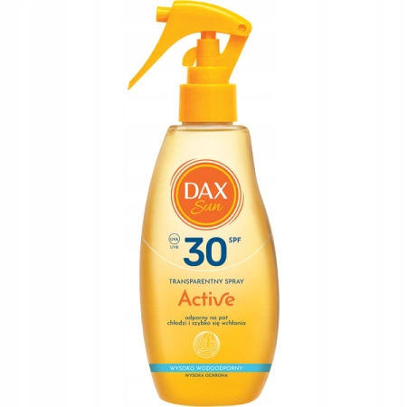 DAX Sun wodoodporny spray ochronny transparentny Active SPF30 200ml