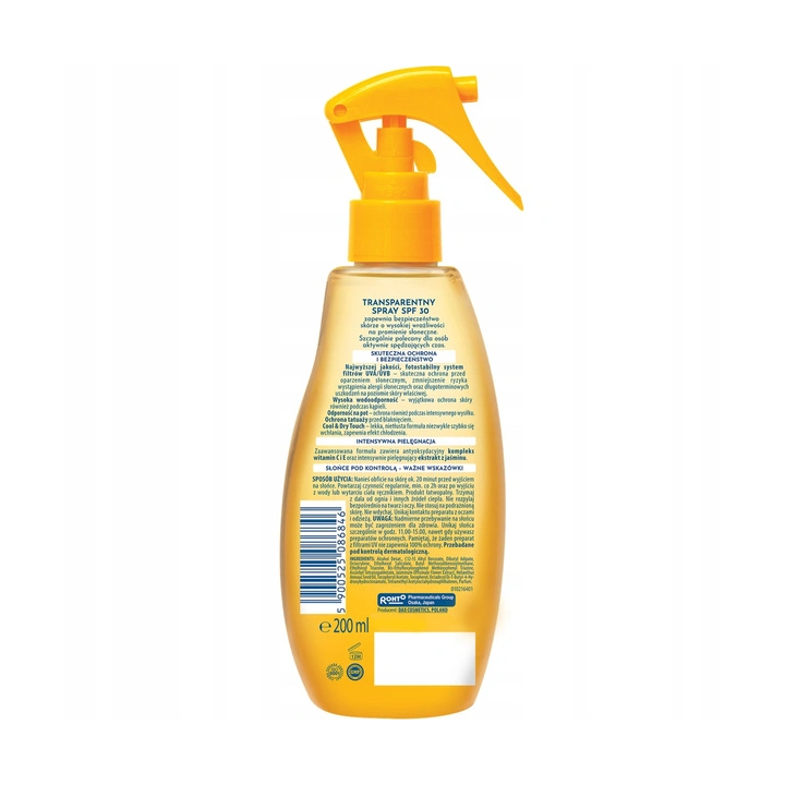 DAX Sun wodoodporny spray ochronny transparentny Active SPF30 200ml