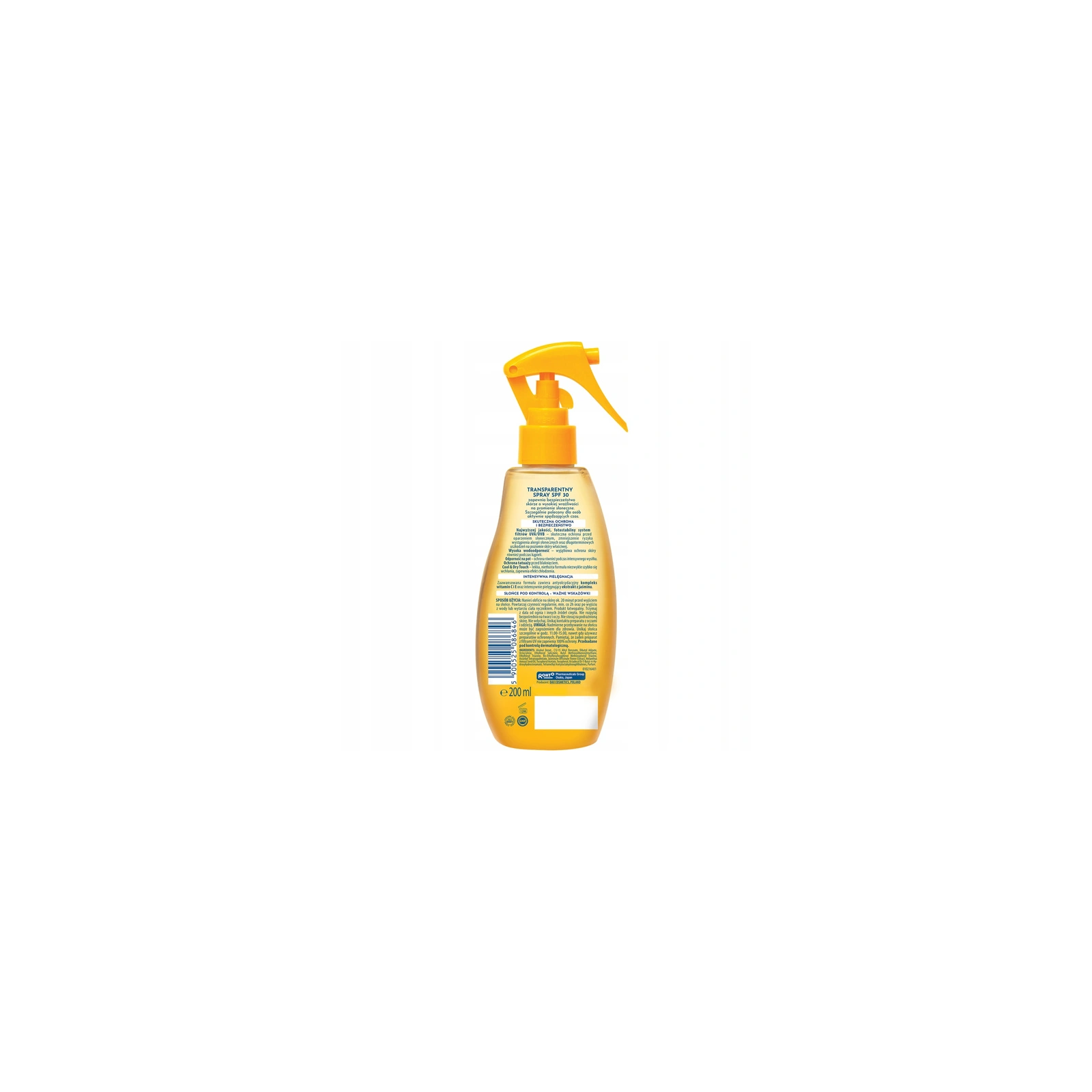 DAX Sun wodoodporny spray ochronny transparentny Active SPF30 200ml