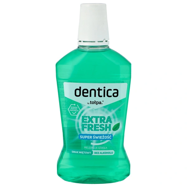 TOŁPA Dentica płyn do płukania jamy ustnej bez alkoholu miętowy Extra Fresh 500ml