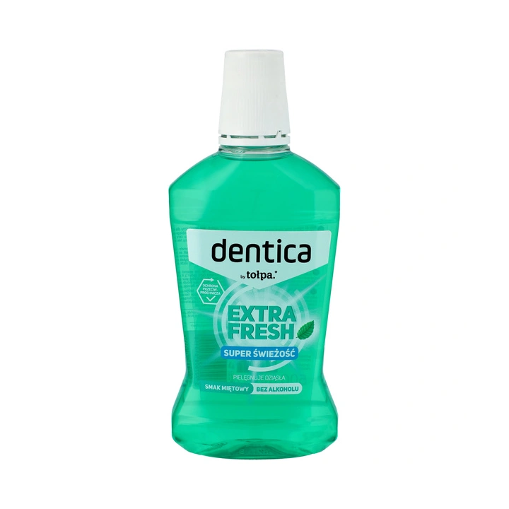TOŁPA Dentica płyn do płukania jamy ustnej bez alkoholu miętowy Extra Fresh 500ml