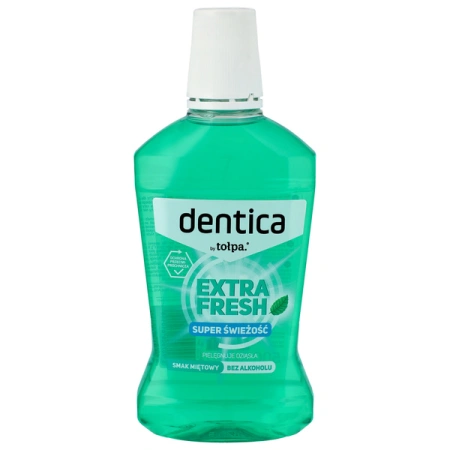 TOŁPA Dentica płyn do płukania jamy ustnej bez alkoholu miętowy Extra Fresh 500ml