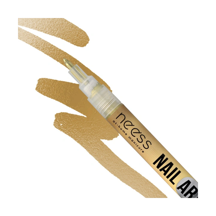 NESS Nail Art Pen pisak do zdobienia paznokci Złoty 2453 3,8ml