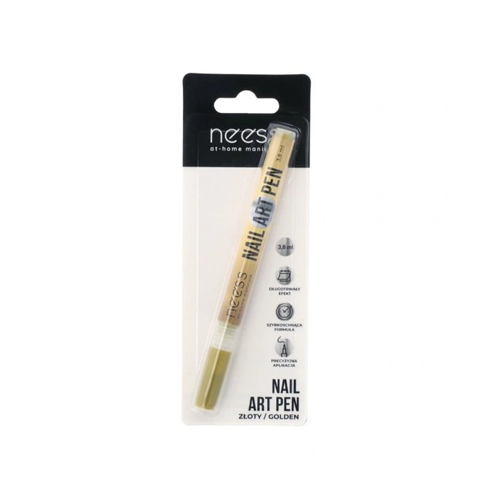 NESS Nail Art Pen pisak do zdobienia paznokci Złoty 2453 3,8ml