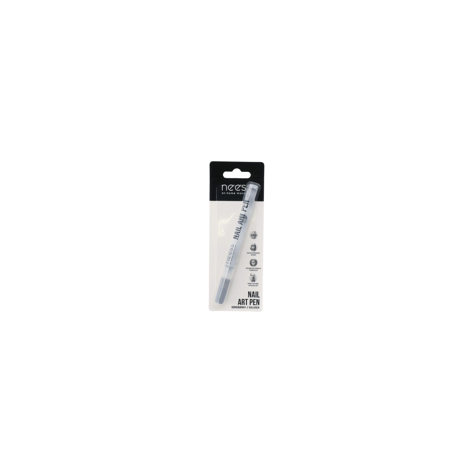 NESS Nail Art Pen pisak do zdobienia paznokci Srebrny 2452 3,8ml