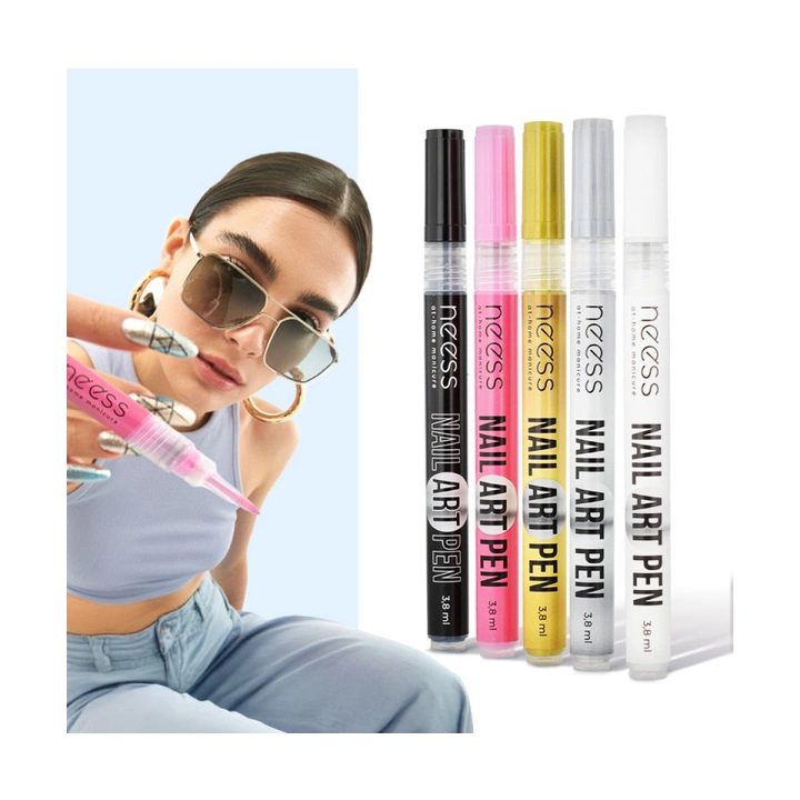NESS Nail Art Pen pisak do zdobienia paznokci Srebrny 2452 3,8ml