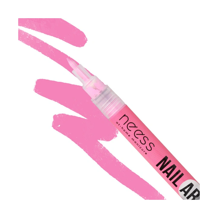 NESS Nail Art Pen pisak do zdobienia paznokci Różowy 2454 3,8ml